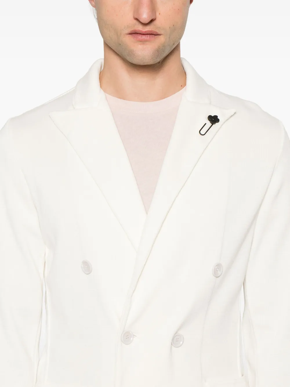 Lardini Gebreide blazer Wit