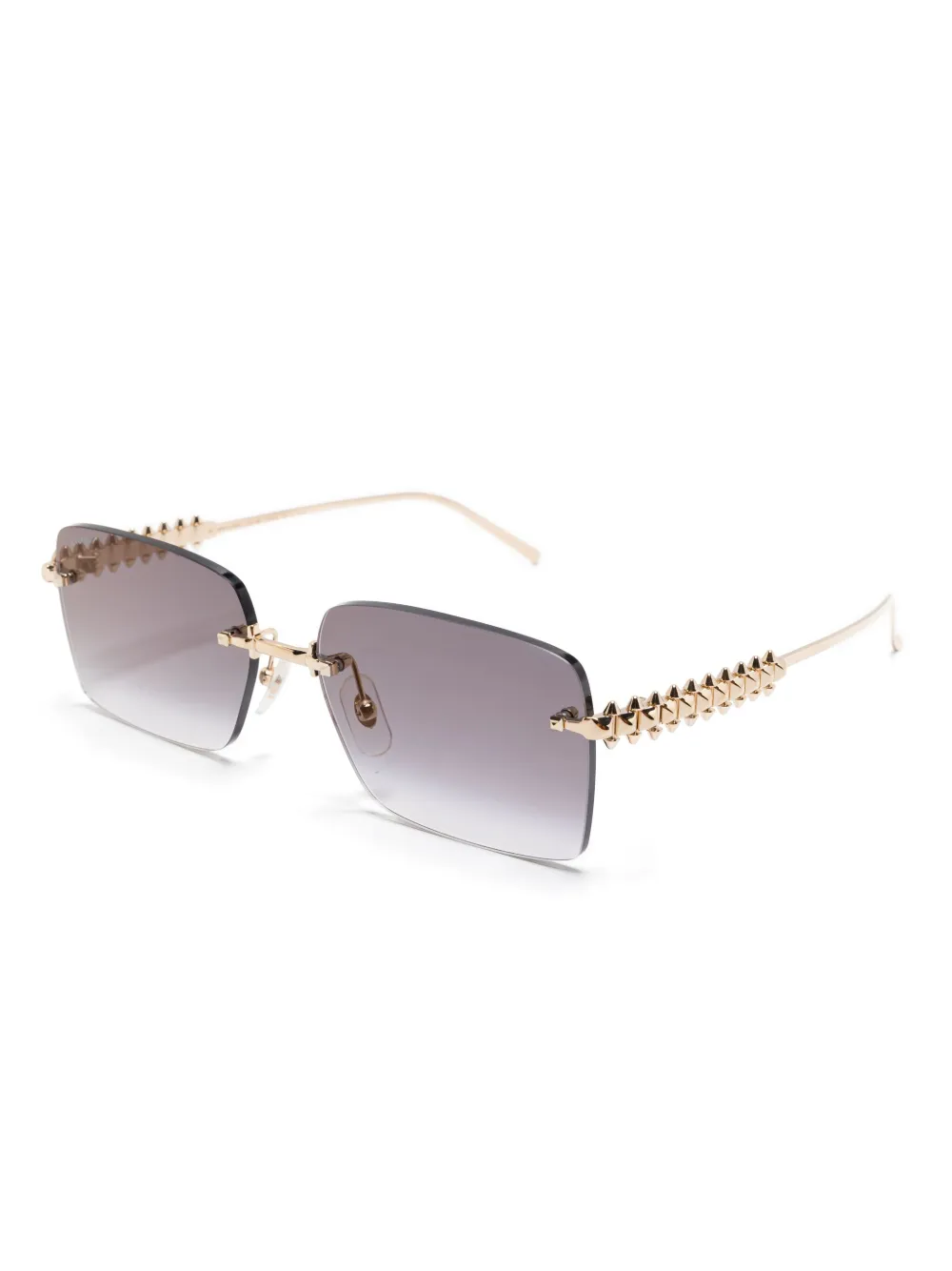 Cartier Eyewear Zonnebril met rechthoekig montuur - Goud