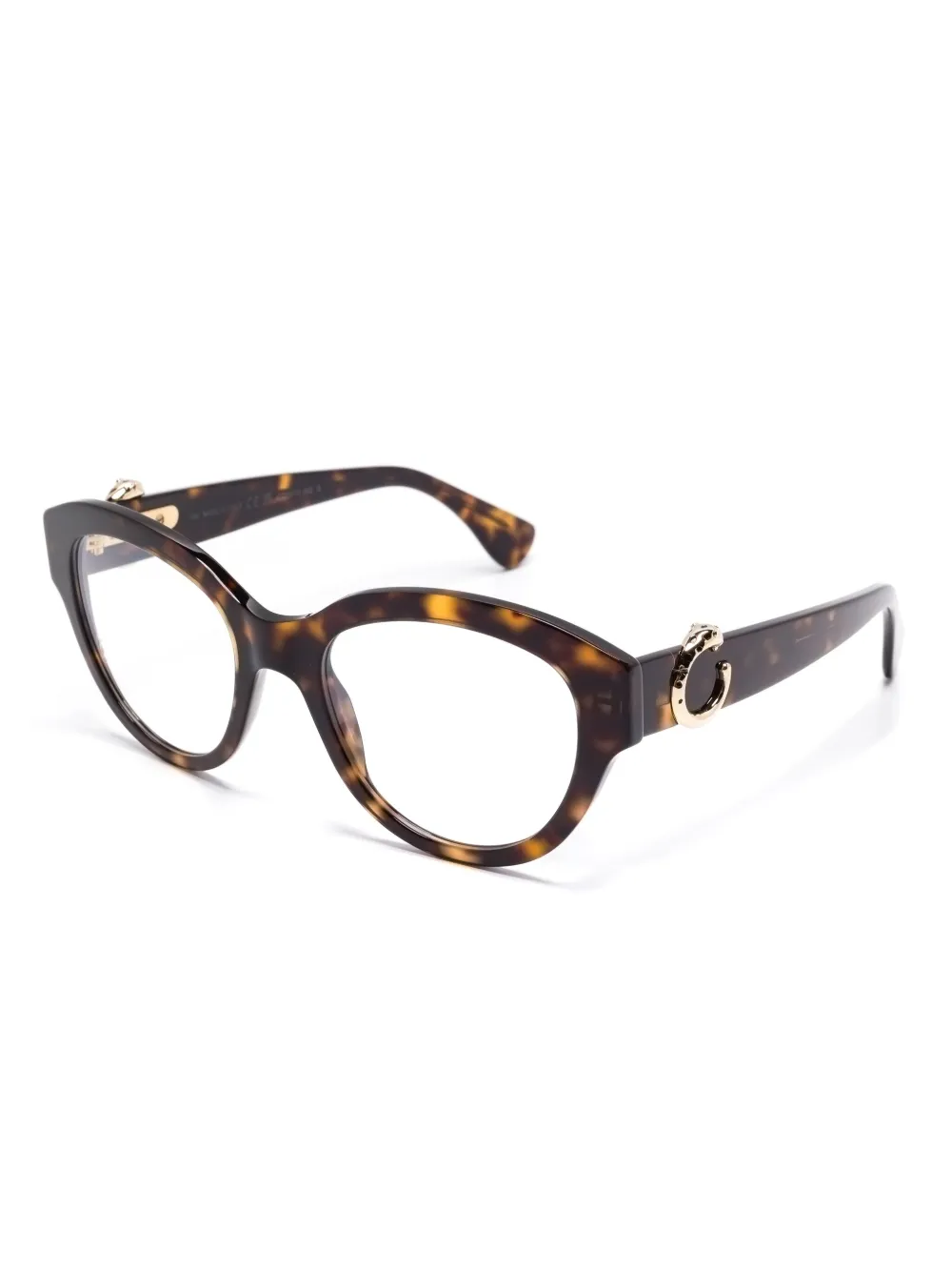 Cartier Eyewear Bril met rond montuur - Bruin