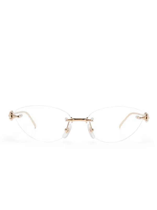 Cartier Eyewear Clash De Cartier Glasses Gold FARFETCH VN