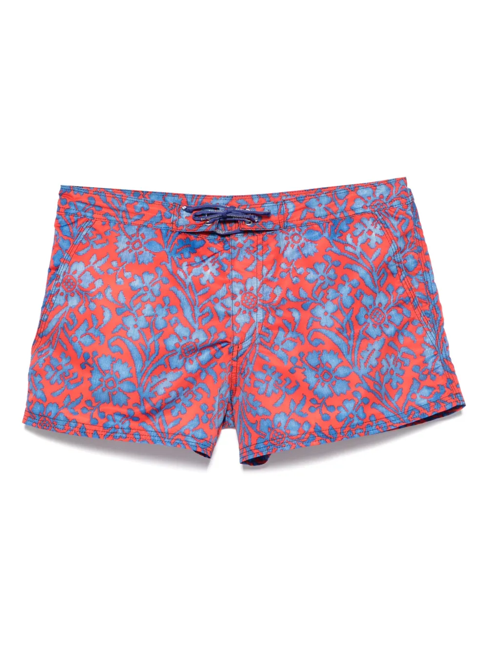Erl Floral-print Swim Shorts In Red