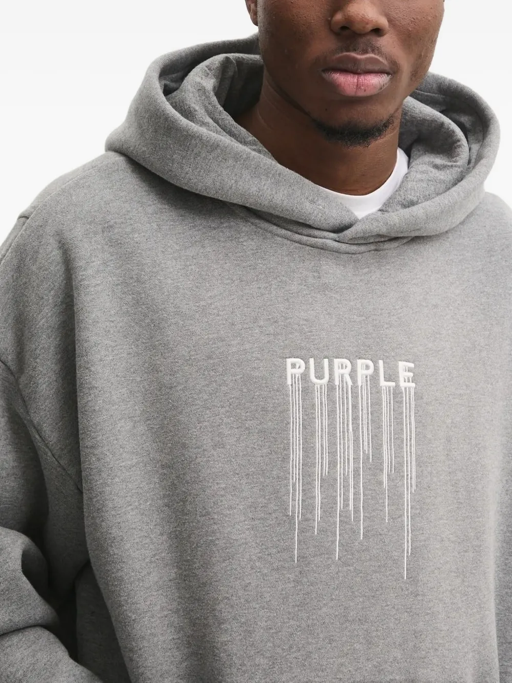 Purple Brand Hoodie met gedruppeld effect Grijs