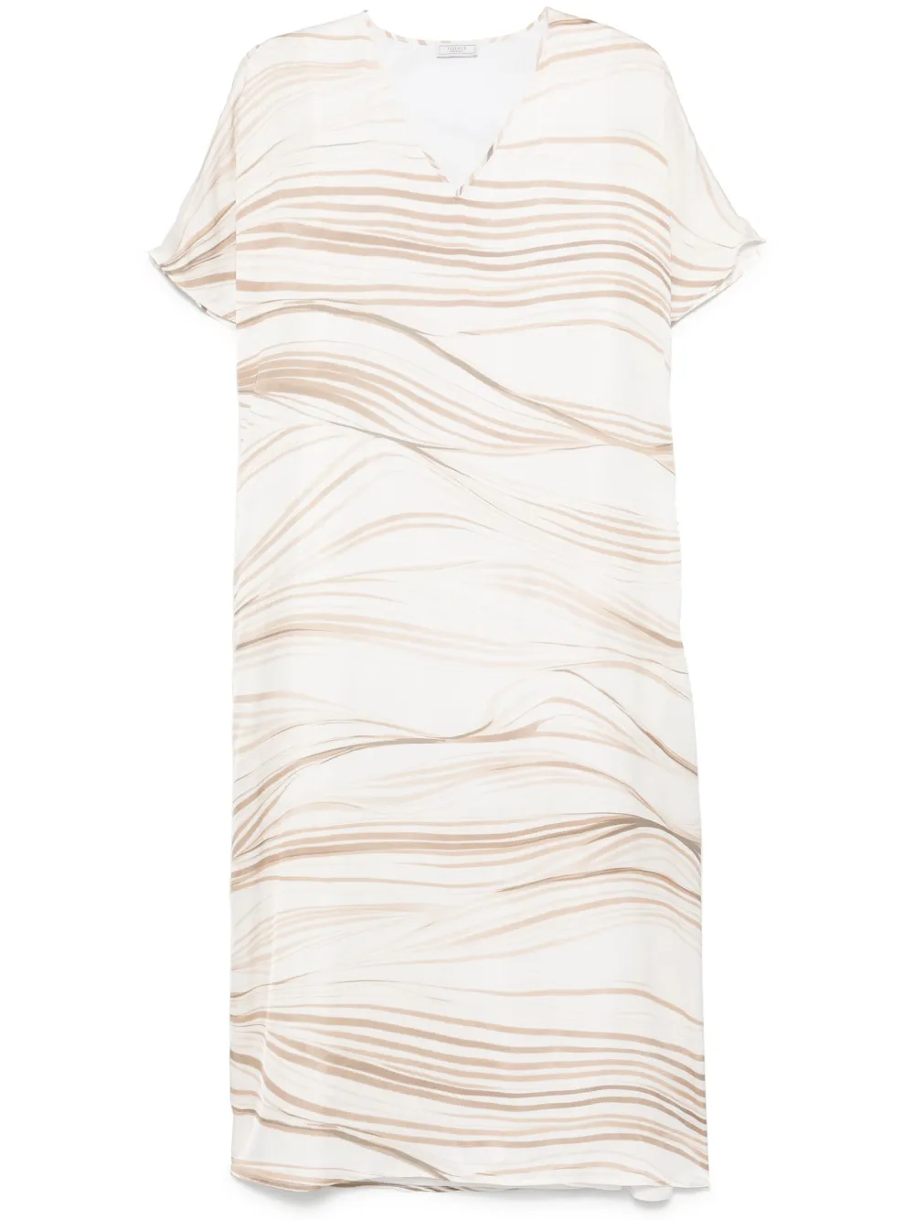 Peserico vestido midi con rayas estampadas | blanco | Image 1
