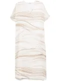 Peserico striped midi dress - White