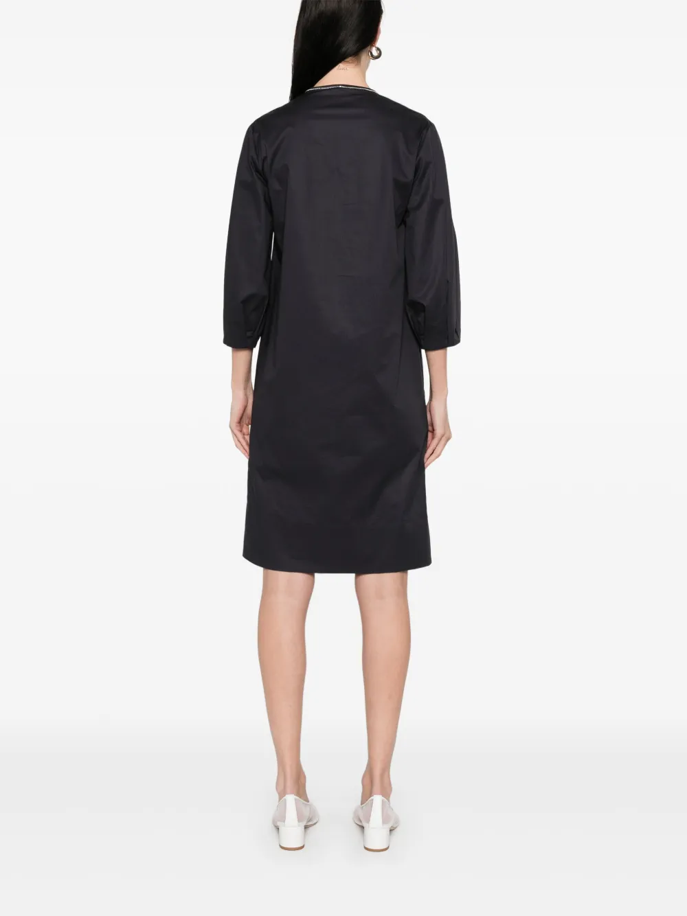 Peserico Mini-jurk met kralendetail Zwart