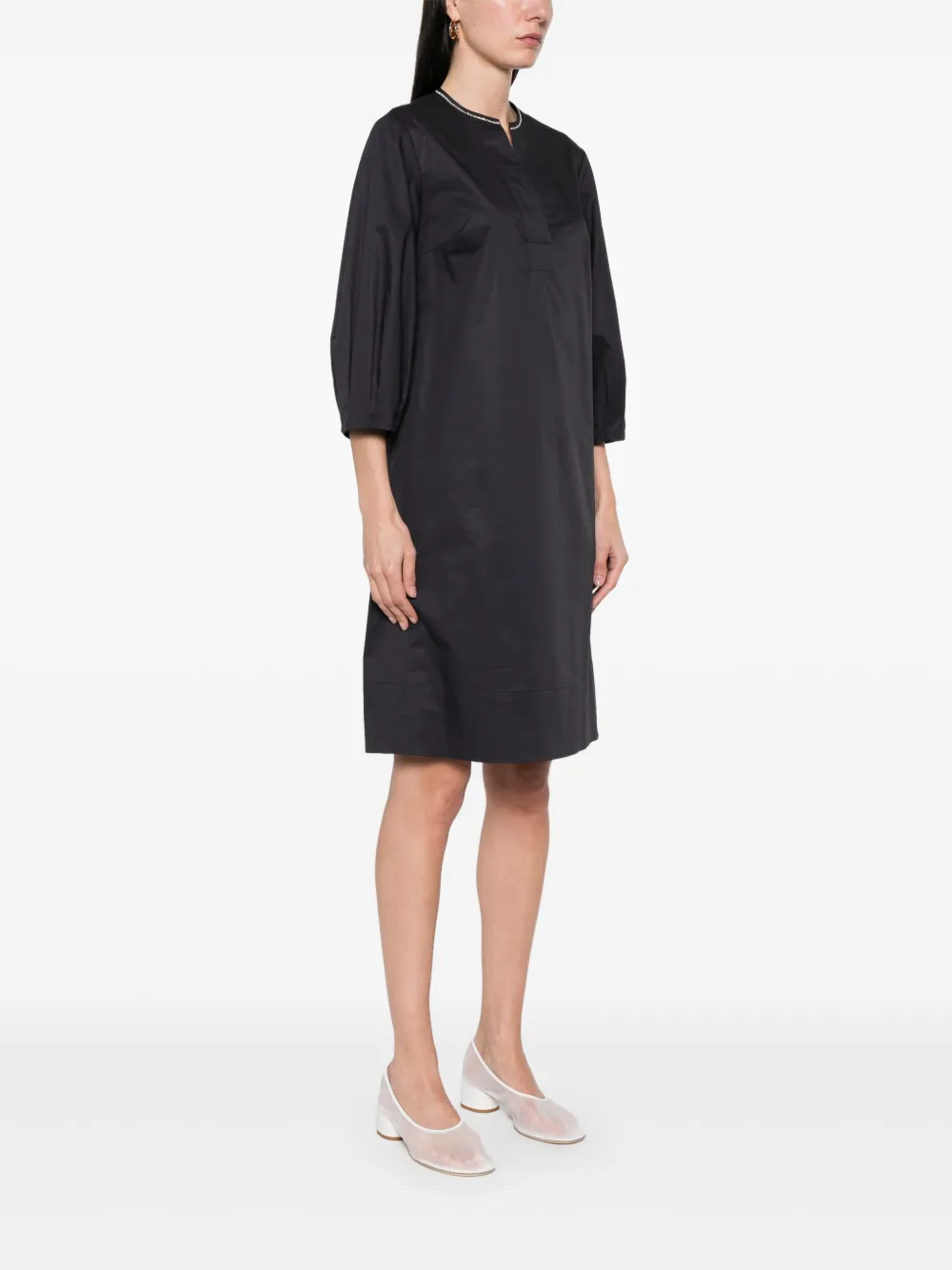 Peserico Mini-jurk met kralendetail Zwart