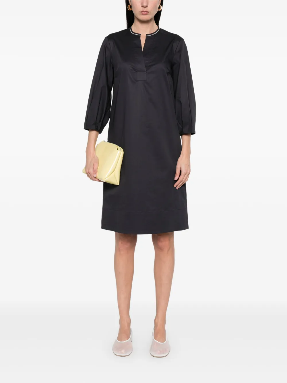 Peserico Mini-jurk met kralendetail - Zwart