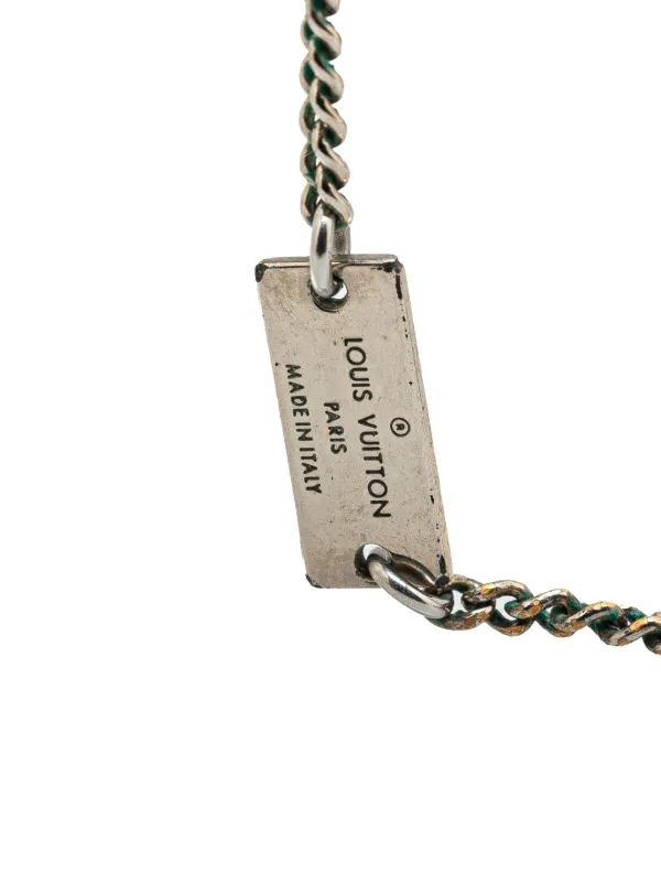 Louis Vuitton Pre owned 2022 Monogram Locket Pendant Necklace Costume necklaceSilver