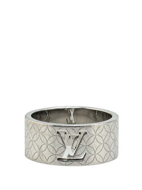 Louis Vuitton Pre-Owned 2000-2024 Stainless Steel Champs Elysees Ring S costume ring