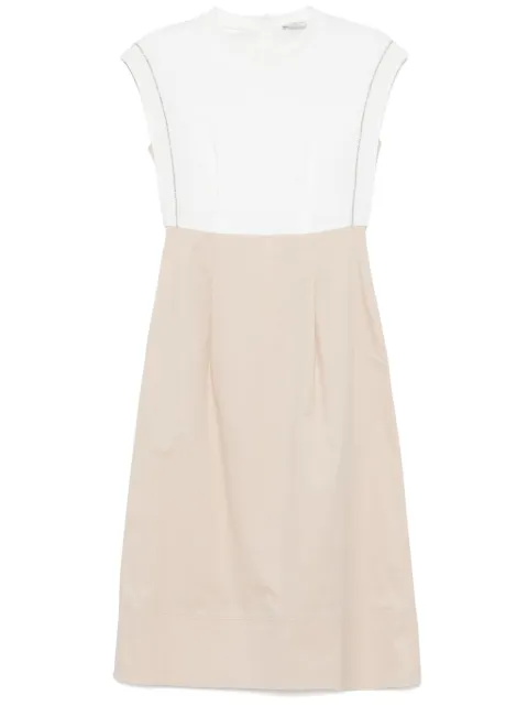 Peserico vestido midi con detalle de mostacilla