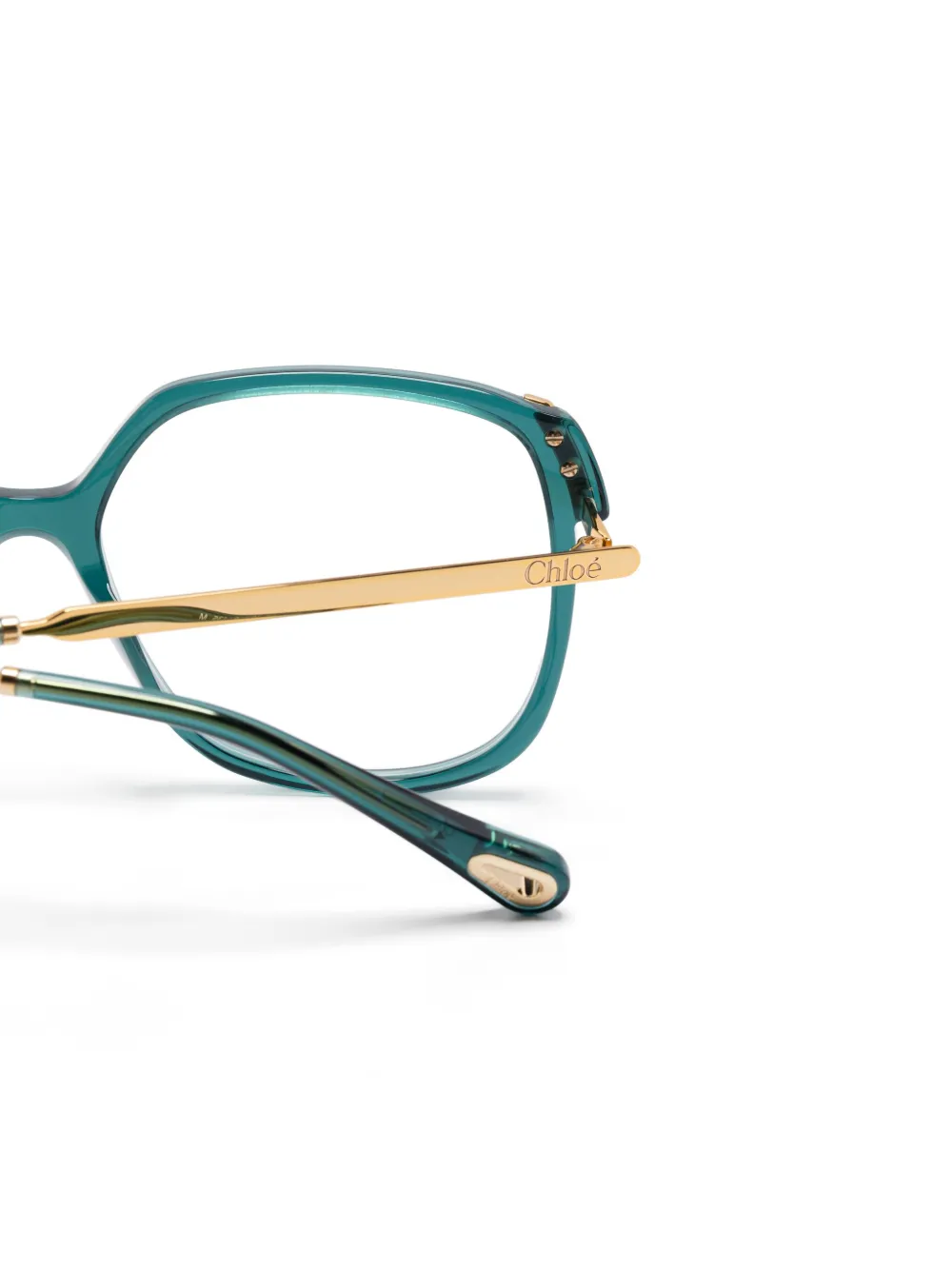 Chloé Eyewear Bril met vierkant montuur Blauw