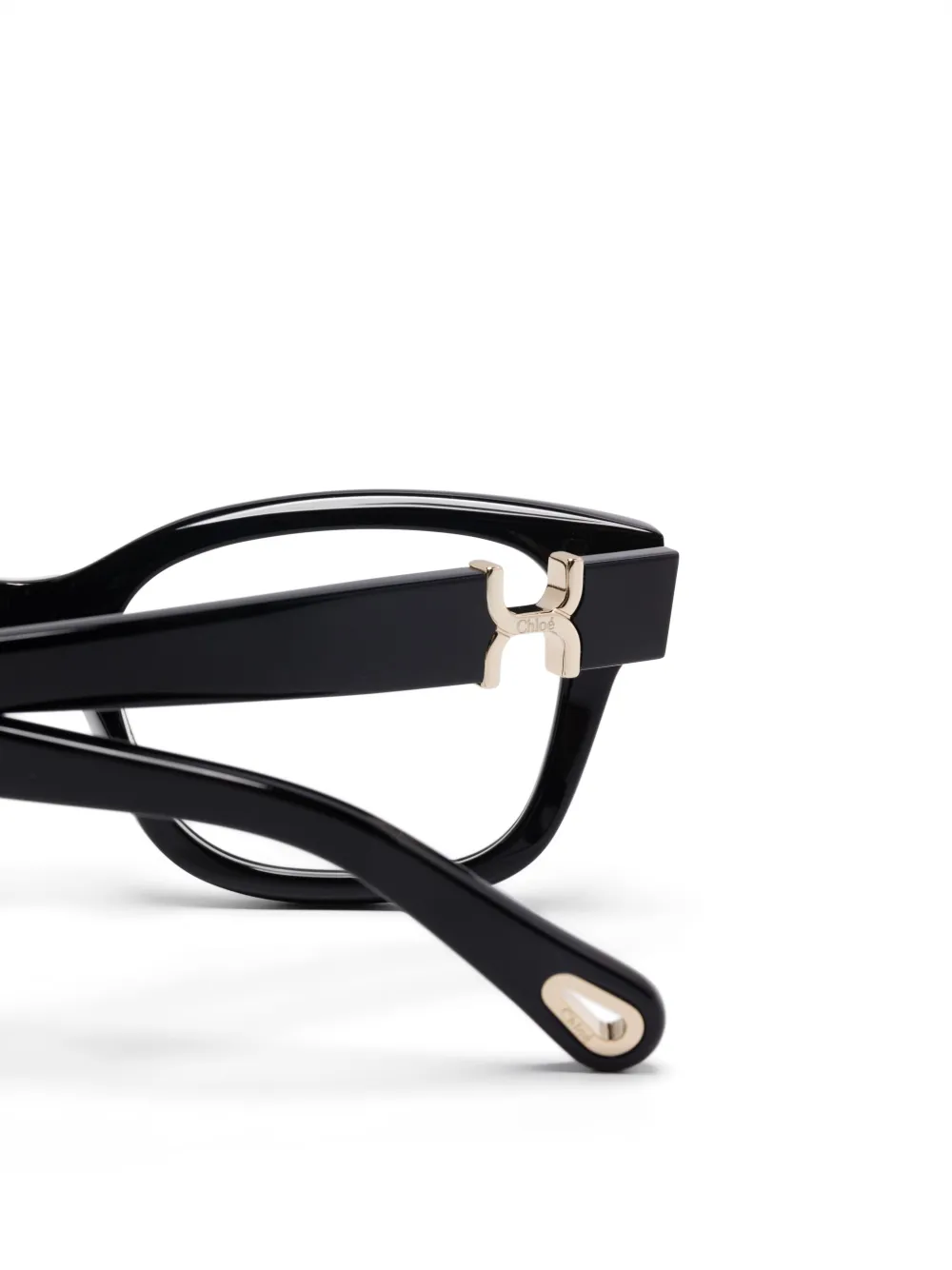 Shop Chloé Square-frame Glasses In Black