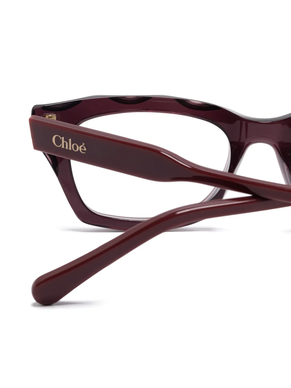 Chloé Eyewear Bril met rechthoekig montuur Rood