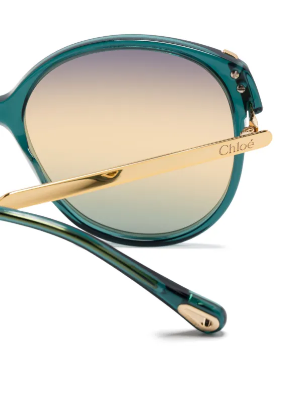BN - Chloe Sunglasses Chloé Eyewear oversize-frame Sunglasses | Orange | FARFETCH BN main image 3