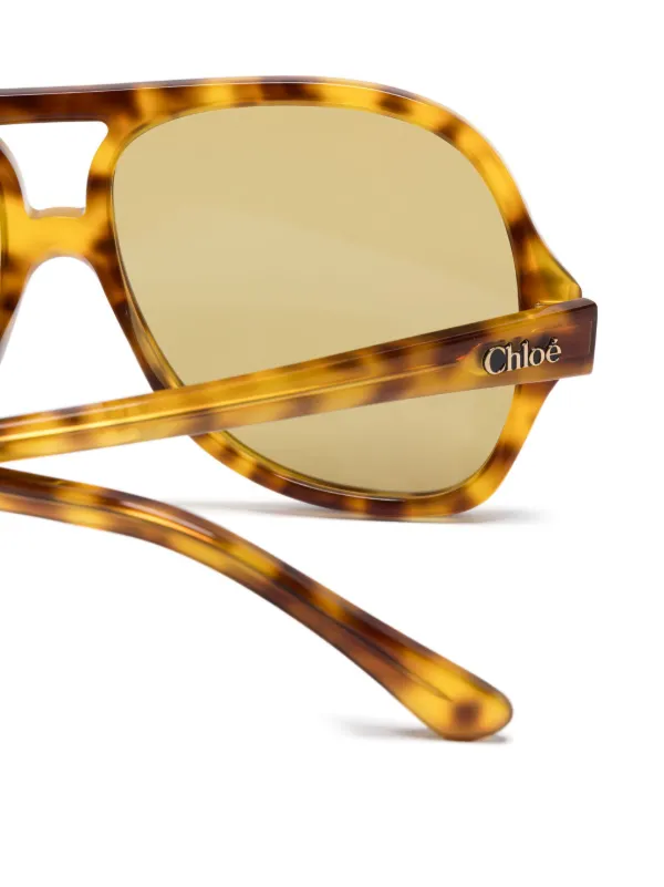 Chloé Eyewear Salomé Sunglasses | Yellow | FARFETCH