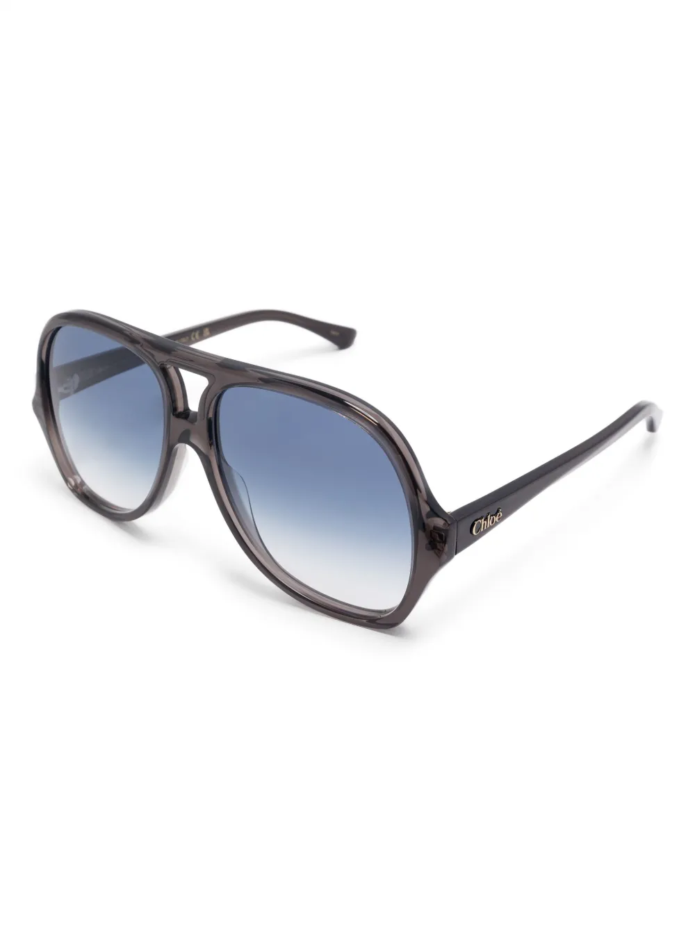 Chloé Eyewear Zonnebril met piloten montuur - Zwart