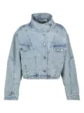 IRO crystal-embellished denim jacket - Blue