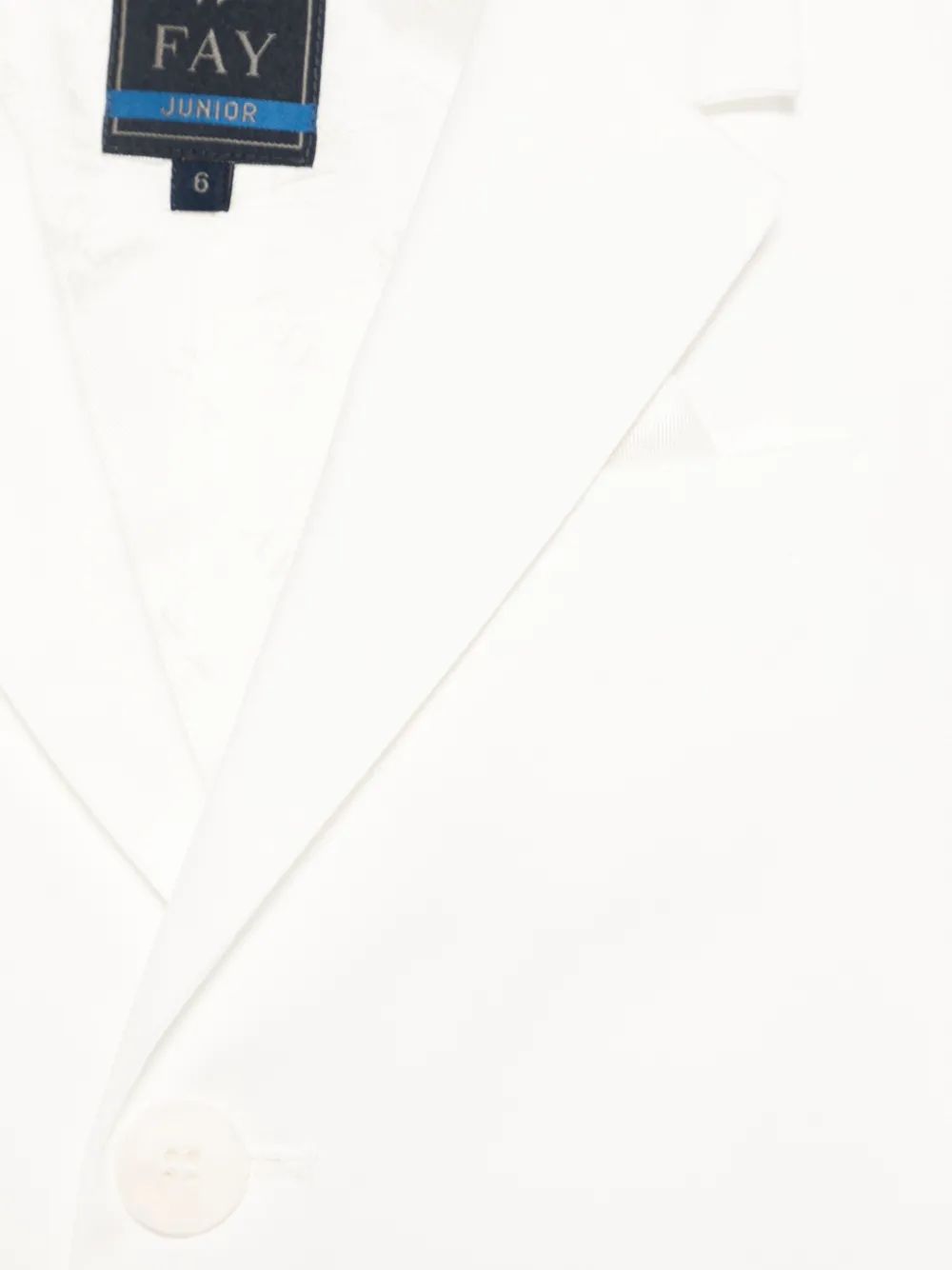 Fay Kids Blazer met enkele rij knopen Wit
