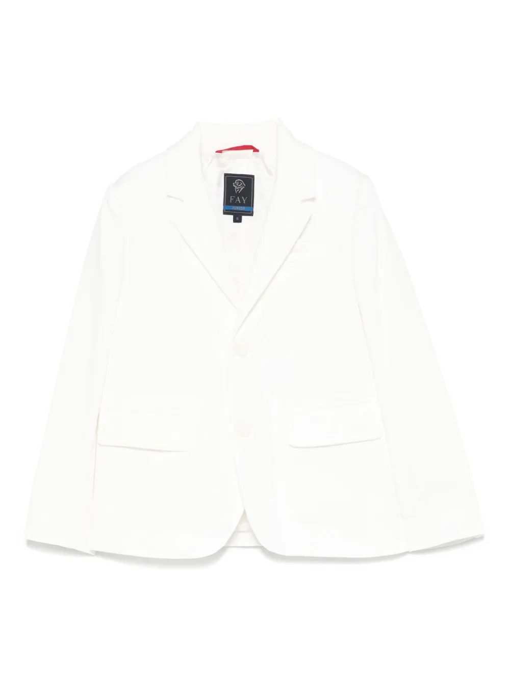 Fay Kids Blazer met enkele rij knopen Wit