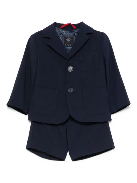Fay Kids pressed-crease shorts set 
