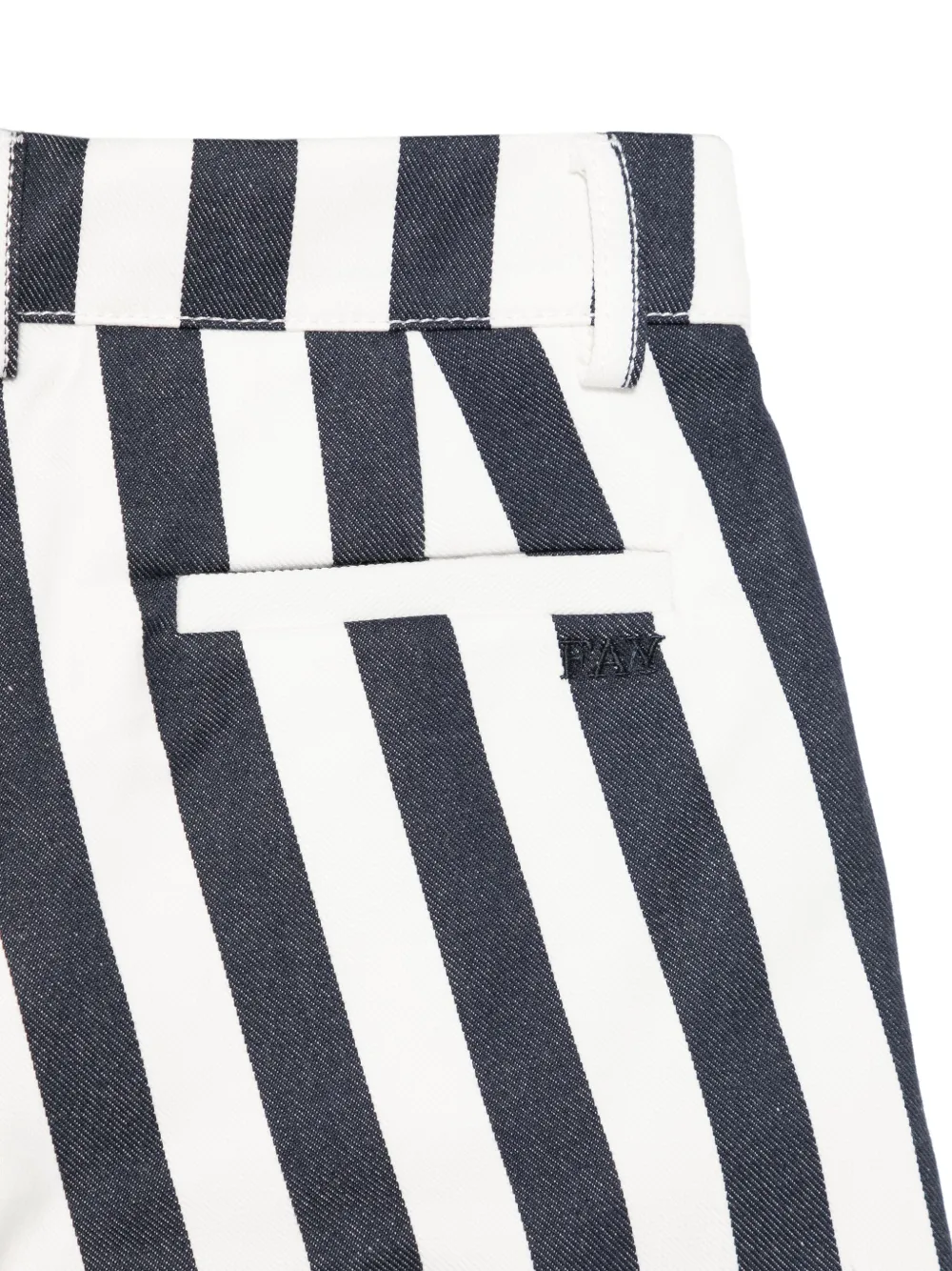 Fay Kids Gestreepte shorts Blauw