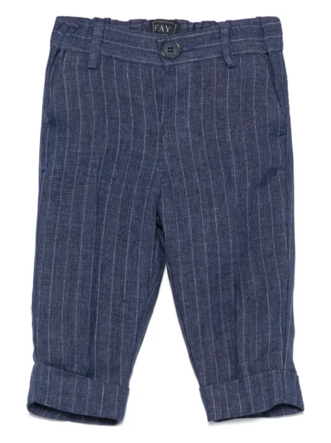 Fay Kids pantalones con motivo de rayas diplomáticas