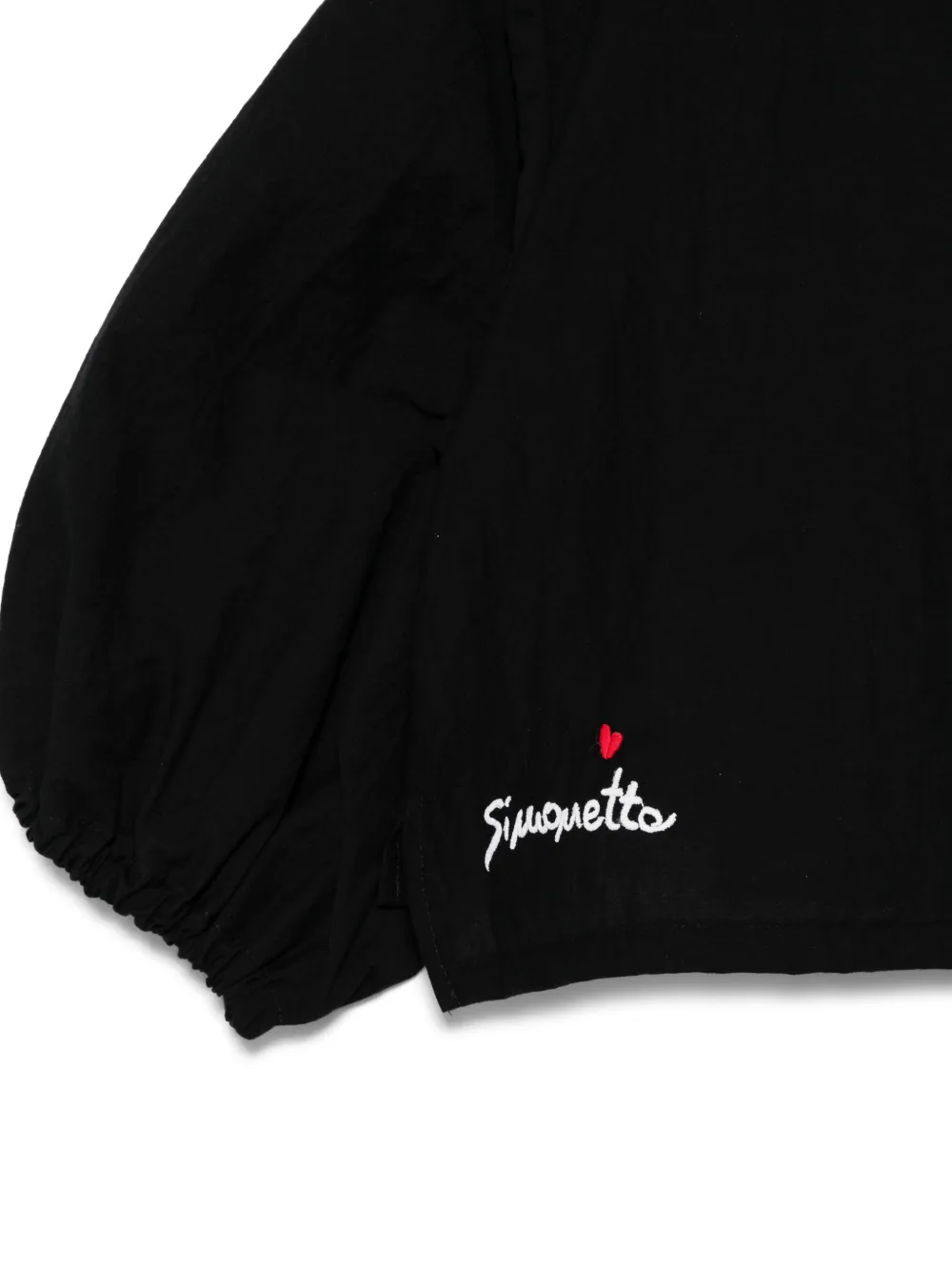 Simonetta Shirt met pofmouwen Zwart