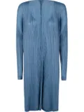 Pleats Please Issey Miyake pleated coat - Blue