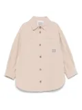 Douuod Kids logo-patch shirt - Neutrals