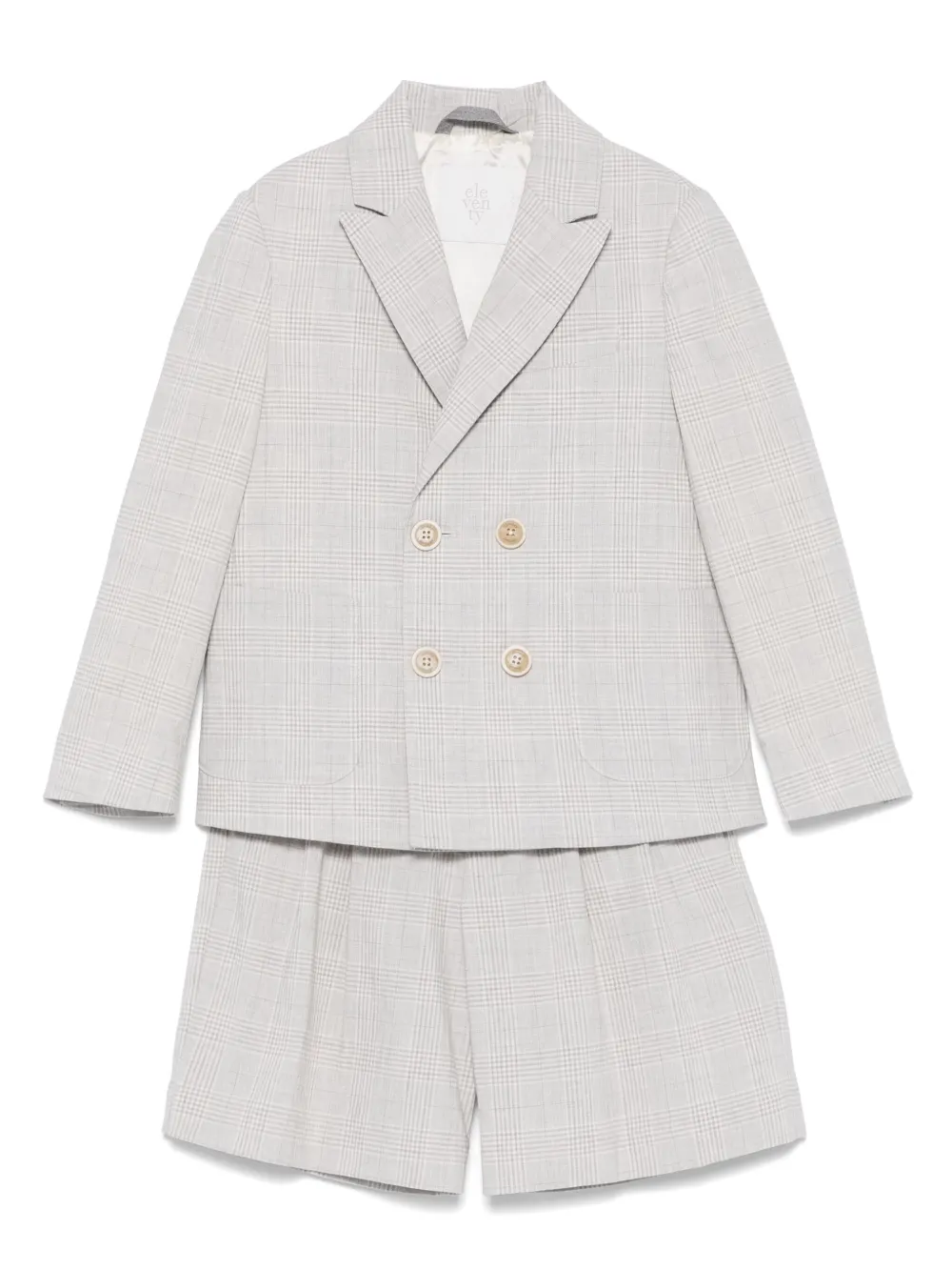 ELEVENTY PLAID CHECK-PATTERN SUIT