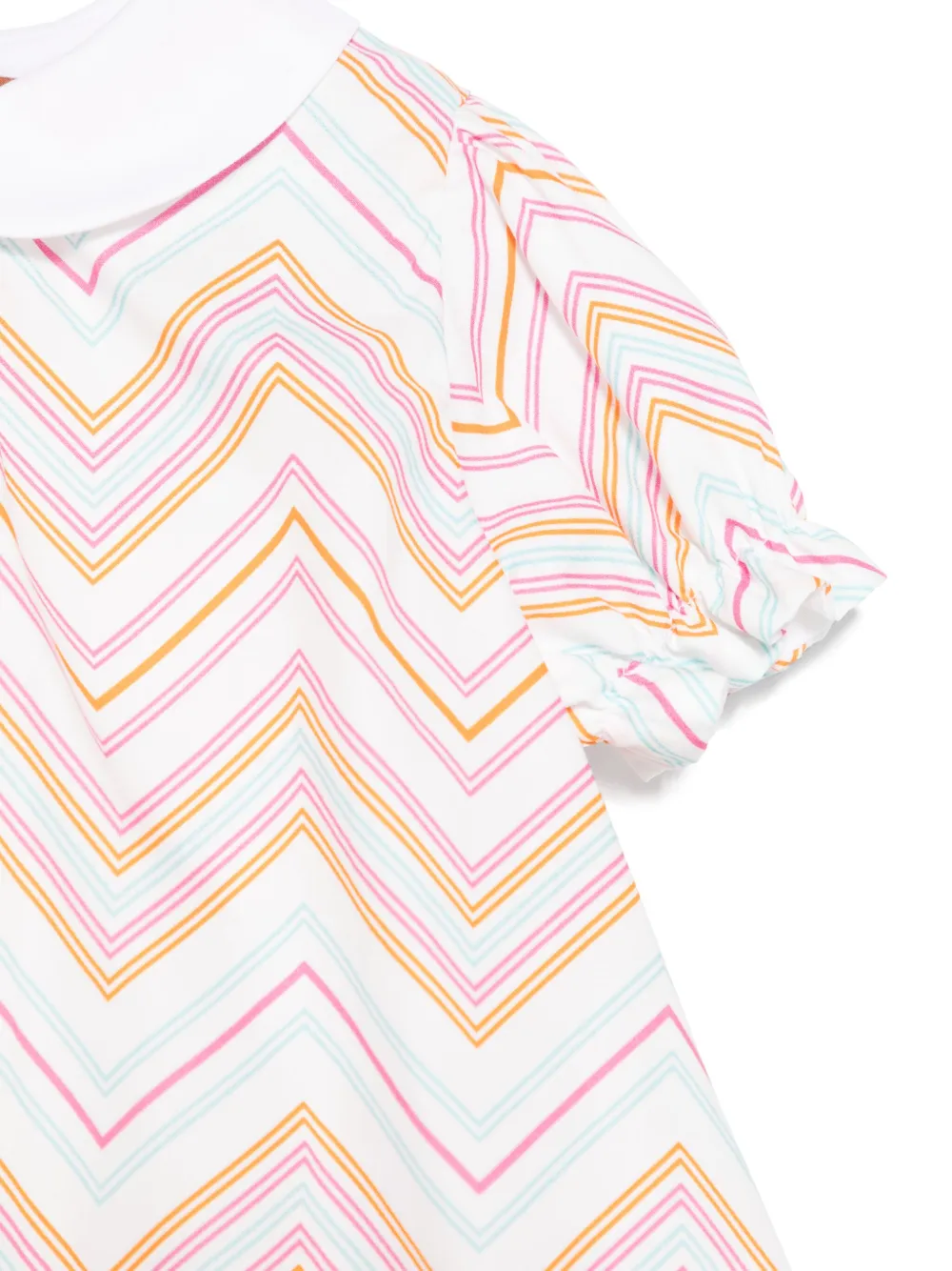 Missoni Kids Jurk met zigzag-patroon Wit