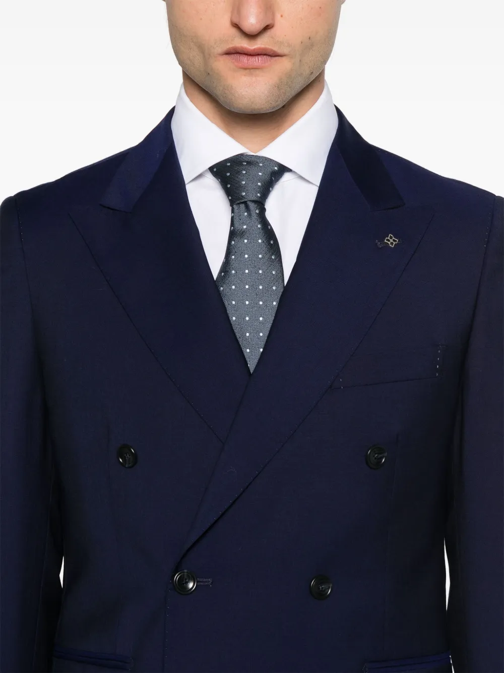 Tagliatore Wollen pak Blauw
