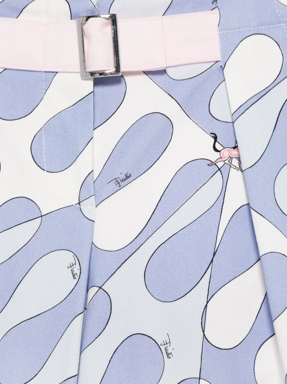 Shop Pucci Junior Leocorno-print Trousers In Blue