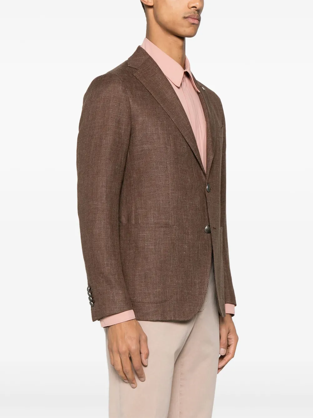 Shop Tagliatore Montecarlo Blazer In Brown