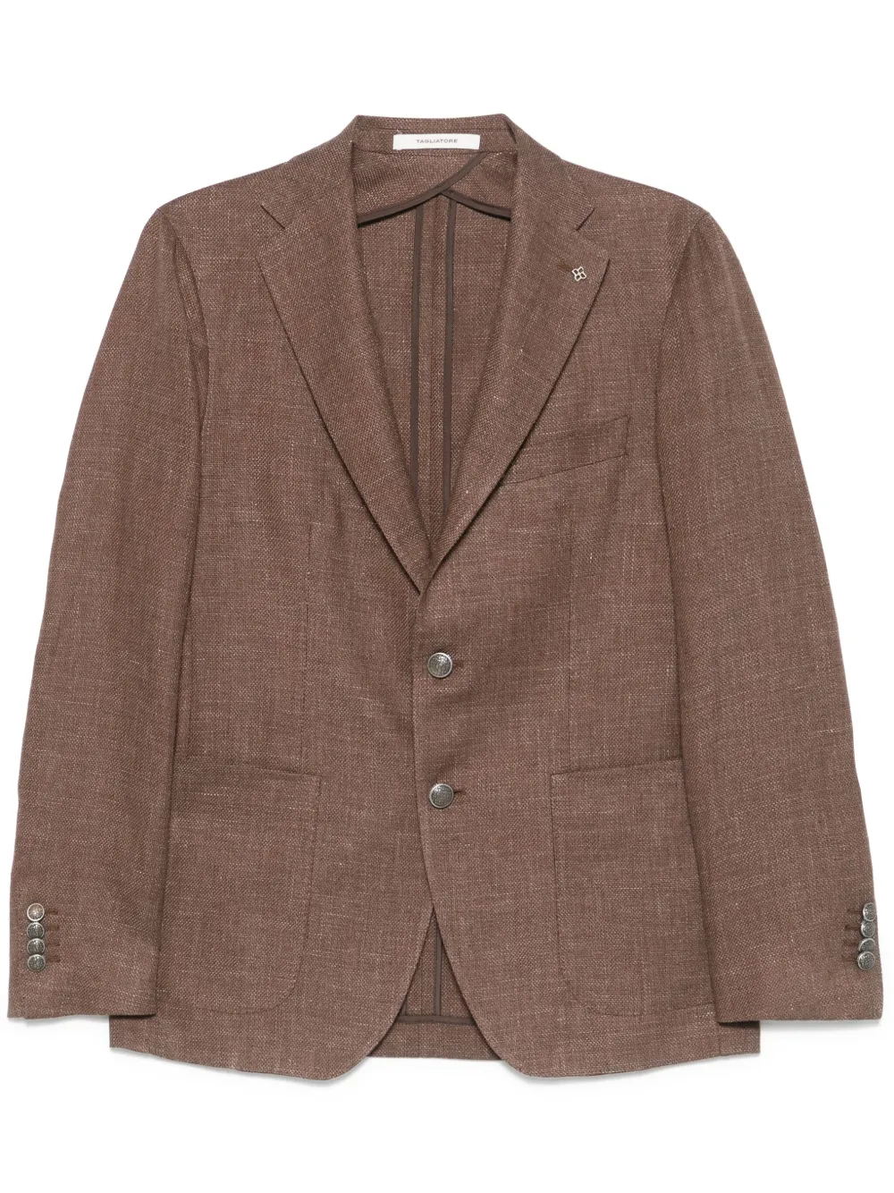 Shop Tagliatore Montecarlo Blazer In Brown
