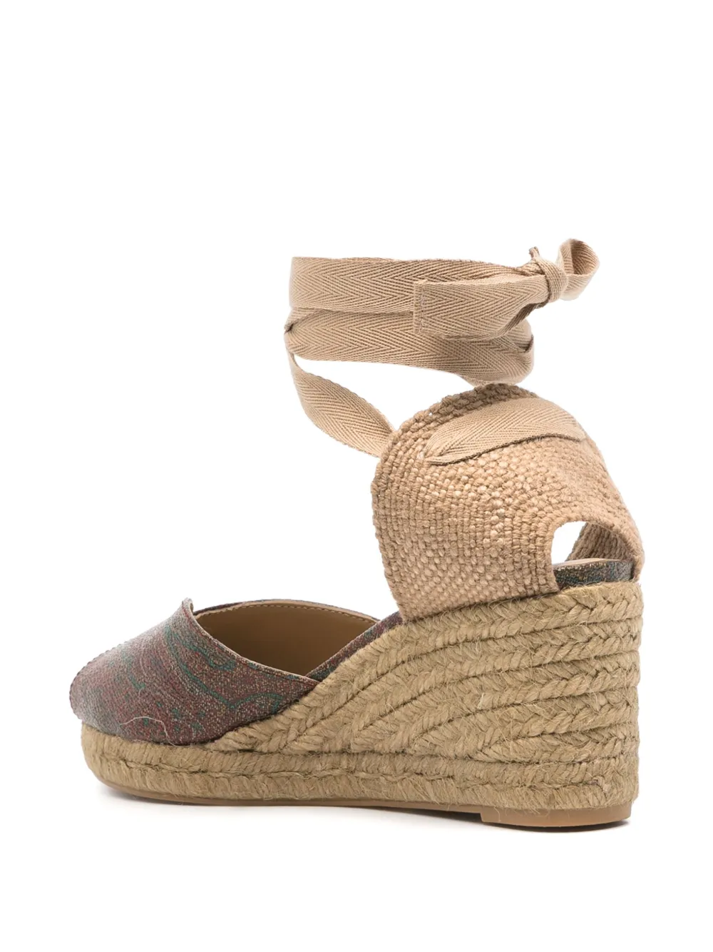 Castañer x ETRO 70mm Bilina espadrilles Brown