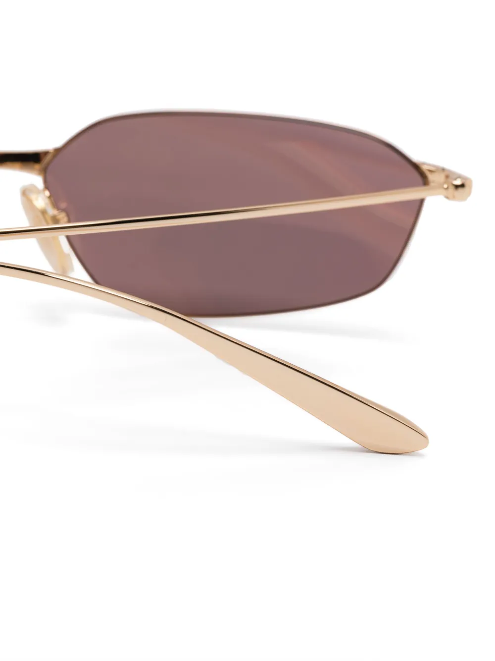 Balenciaga Eyewear Zonnebril met geometrisch montuur Goud