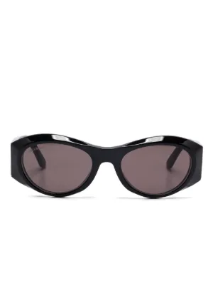 BALENCIAGA サングラス Balenciaga Eyewear Skin XXL キャットアイ サングラス | ブラック