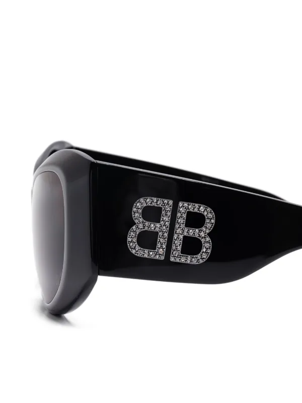 Y*様 BALENCIAGA （バレンシアガ）ブラック キャットアイ サングラス Balenciaga Eyewear キャットアイ サングラス | ブラック | FARFETCH JP