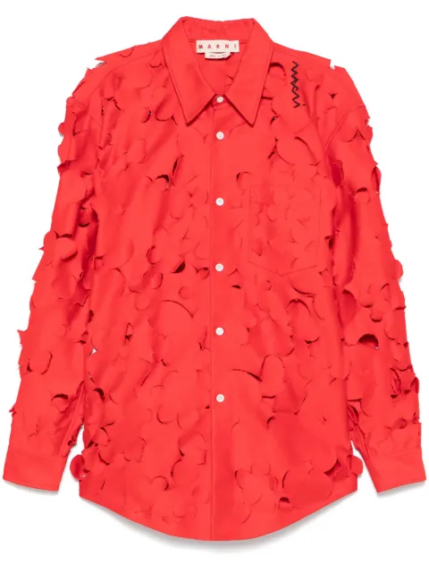 Marni cut-out detail cotton shirt