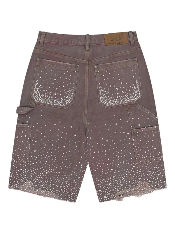 BIRTH OF ROYAL CHILD rhinestone shorts