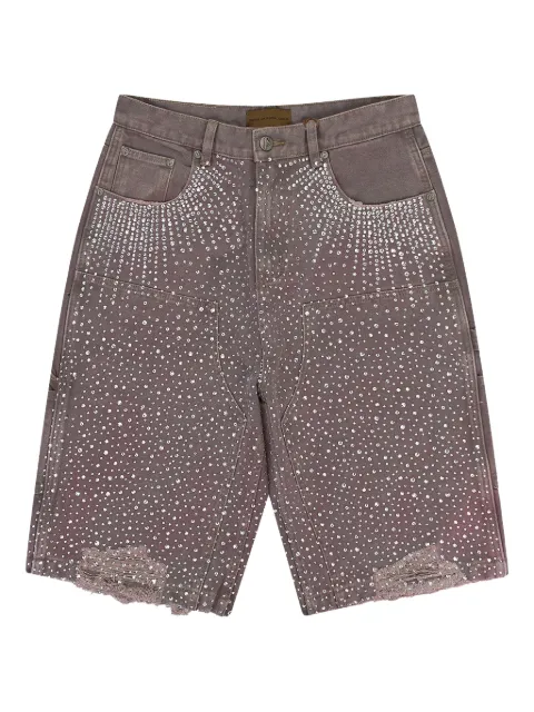 BIRTH OF ROYAL CHILD rhinestone-embellished frayed shorts