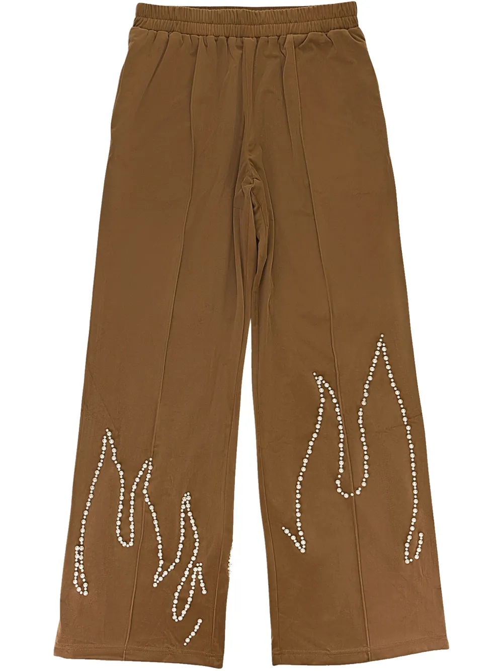 BIRTH OF ROYAL CHILD Flame Pearl velvet "Brown" track pants | Brown | Image 1