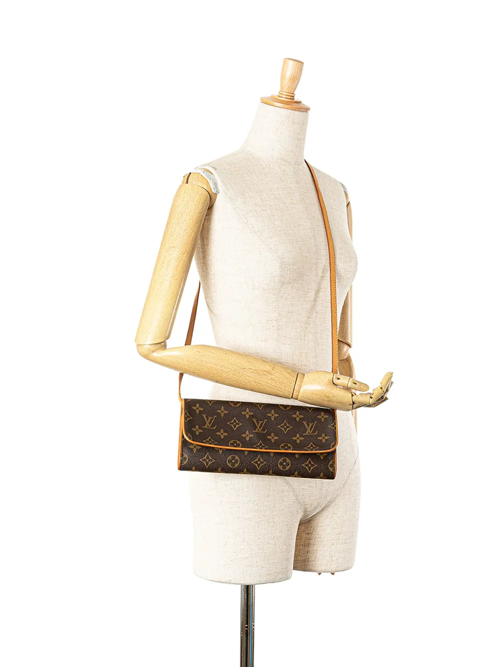 Louis Vuitton Pre-Owned 2001 Monogram Pochette Twin GM crossbody bag - Bruin