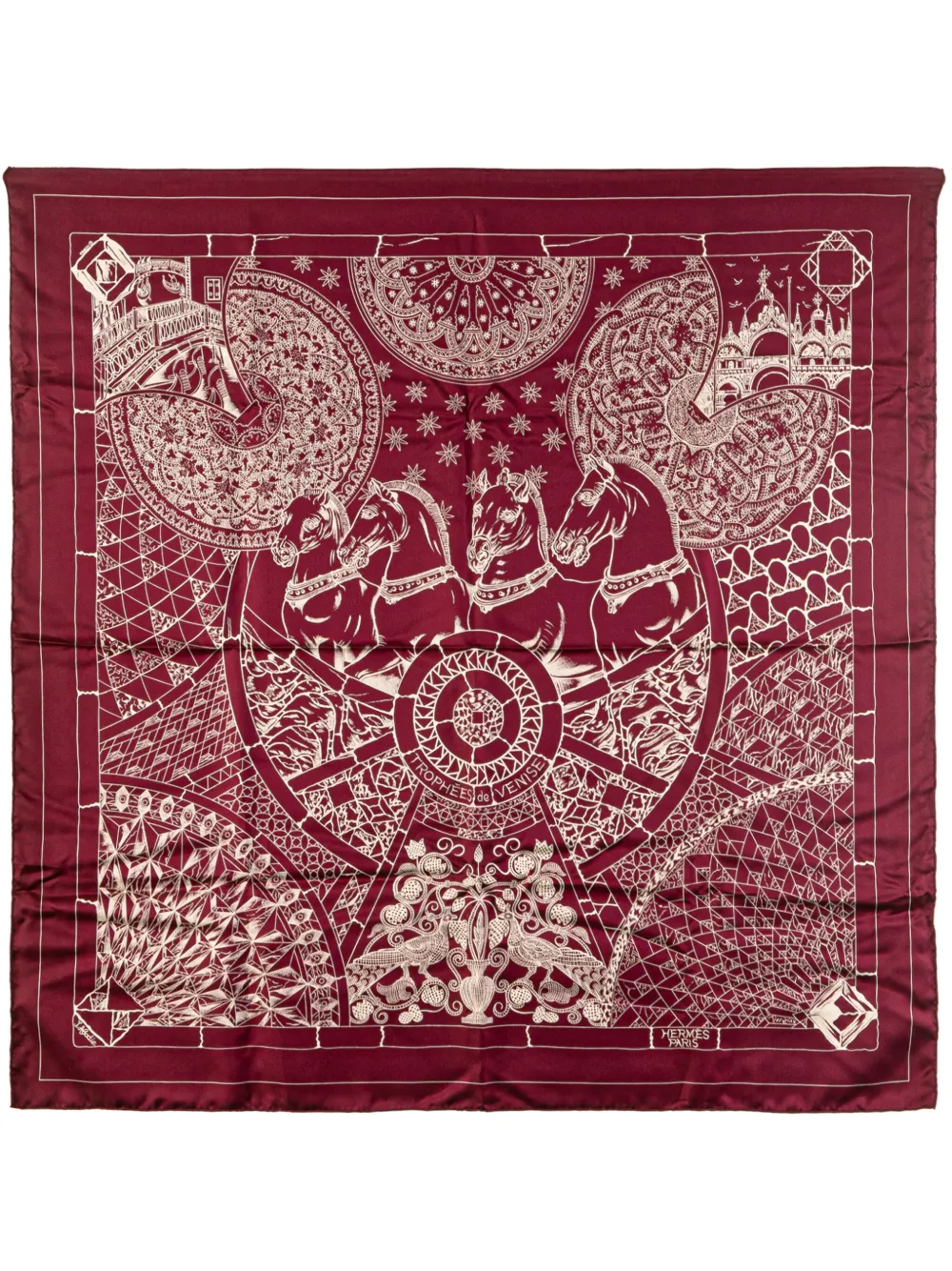 20th Century Trophees De Venise Silk Scarf scarves