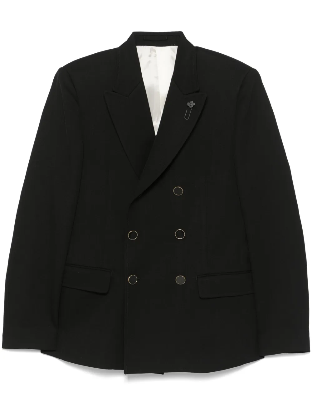 Lardini double-breasted blazer | Black | Image 1