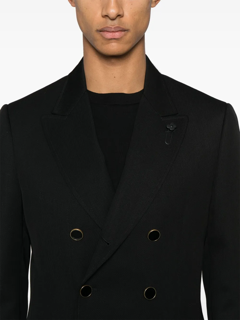 Lardini Blazer met dubbele rij knopen Zwart