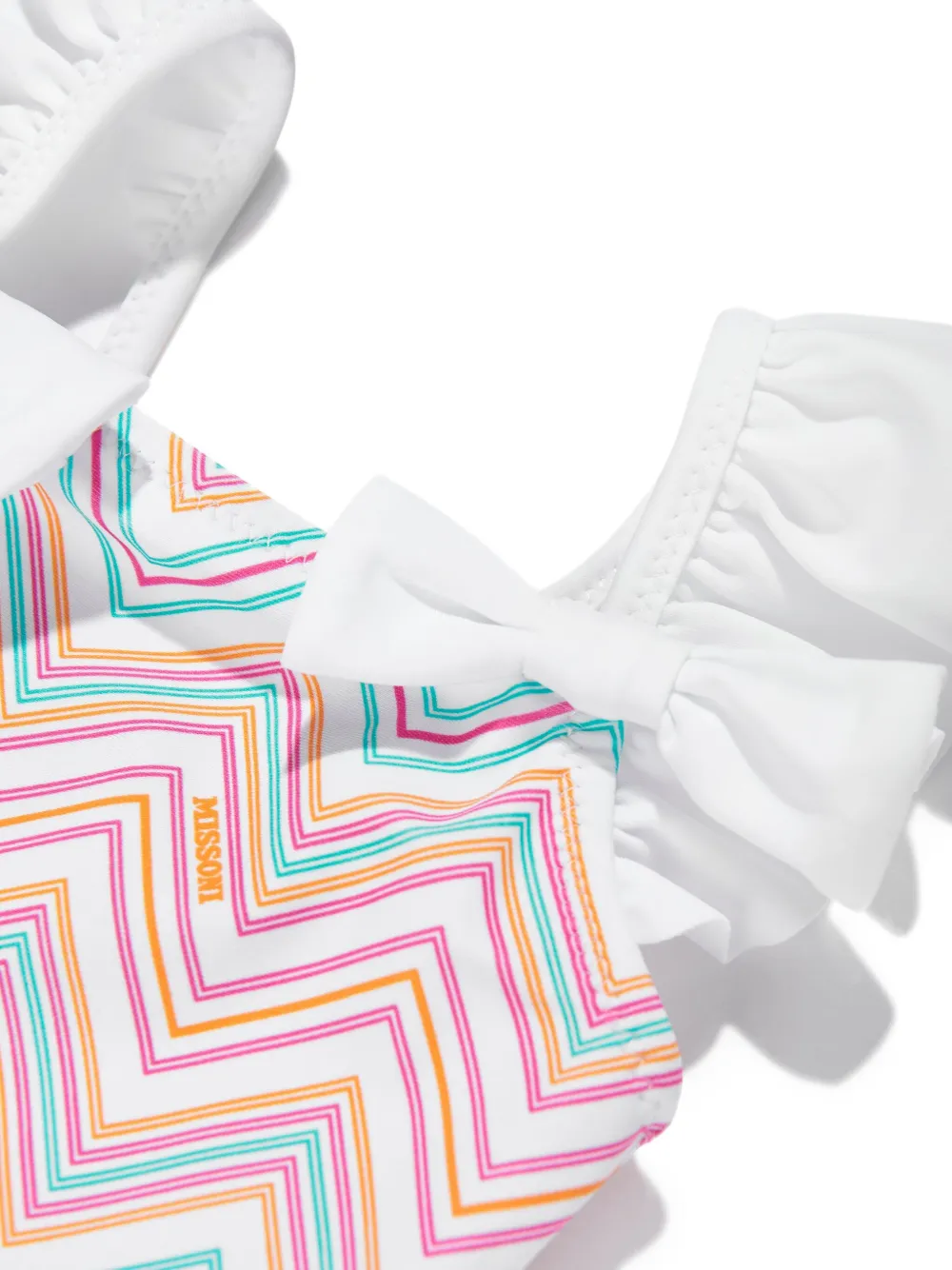Missoni Kids Badpak met zigzagprint Wit