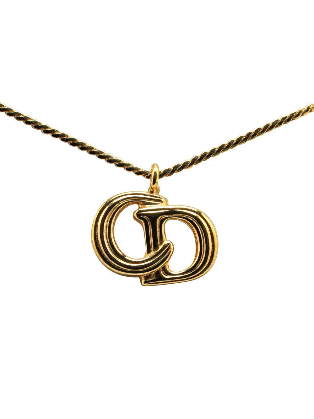 20th Century Gold Plated CD Logo Pendant Necklace costume necklace