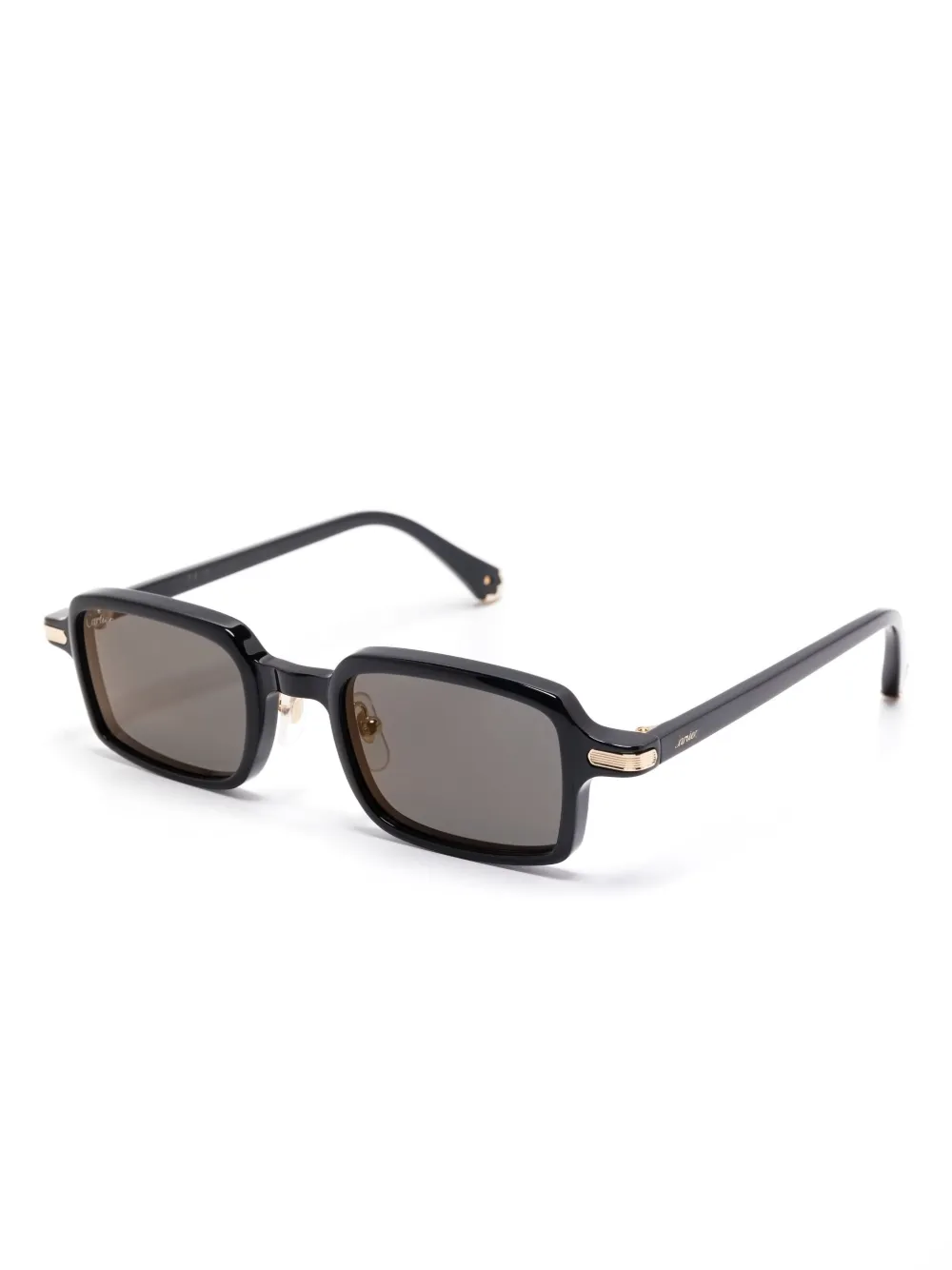 Cartier Eyewear Zonnebril met rechthoekig montuur - Zwart